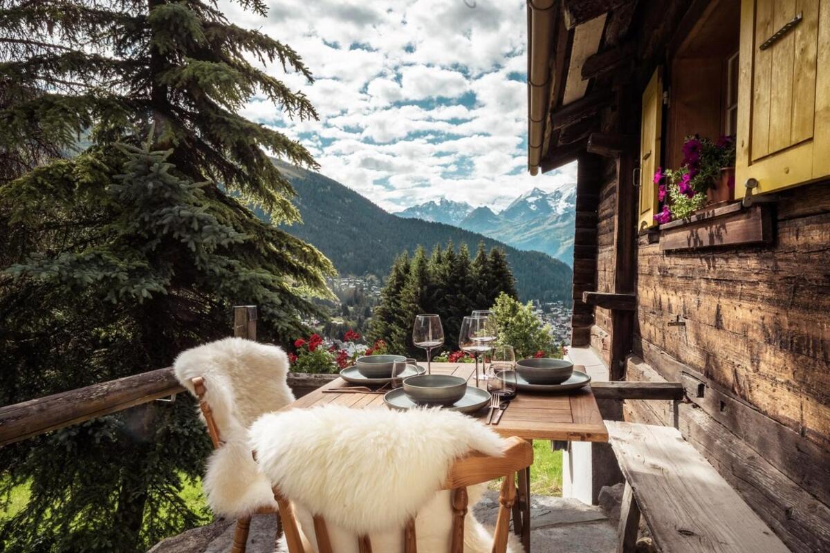 Cosy Chalet With Panoramic Views In Verbier Pensionat Eksteriør billede